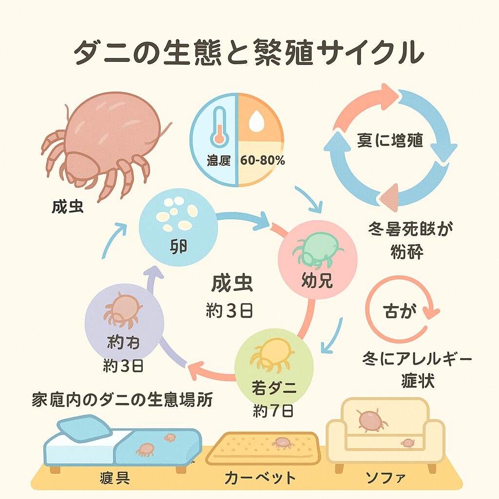 ダニアレルギーの原因と家庭でできる対策