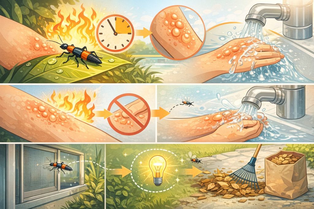 パエデラス甲虫の危険と予防方法