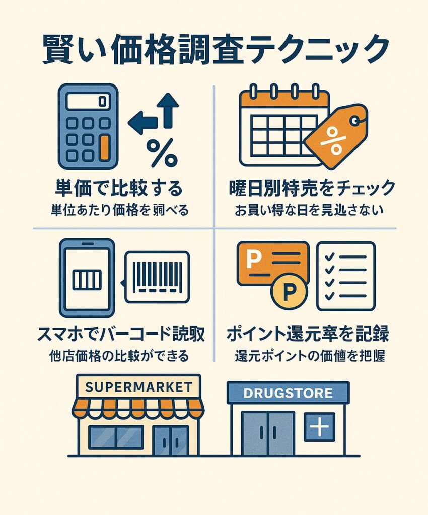 実店舗での効率的な価格調査方法