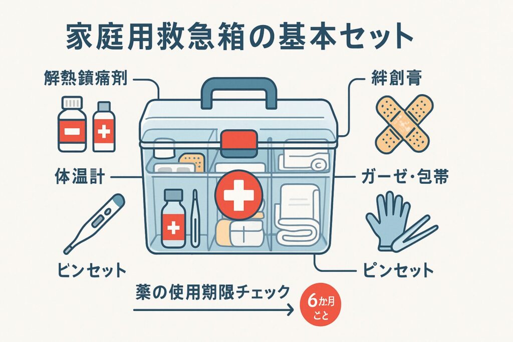 家庭用救急箱の基本セット
