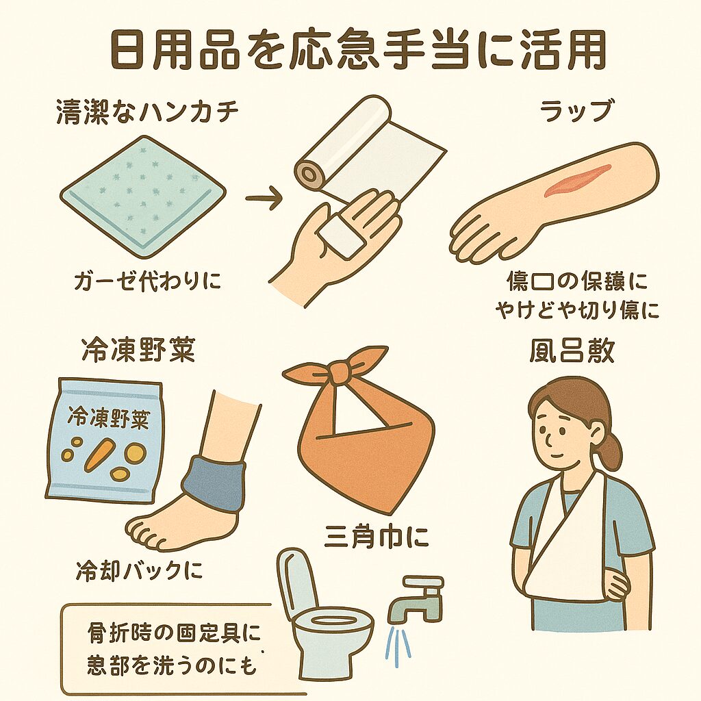 日用品を応急処置に活用する方法