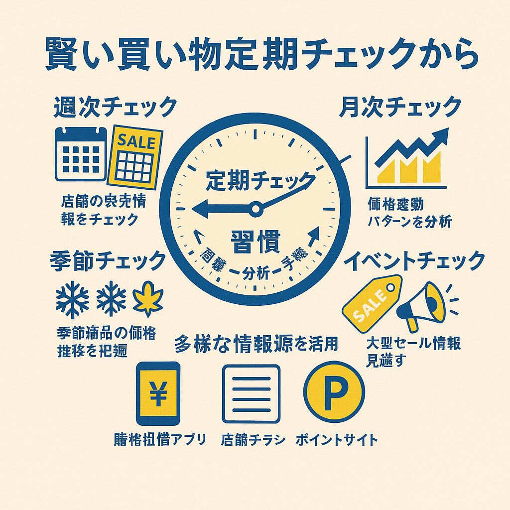 賢い買い物は定期チェックから